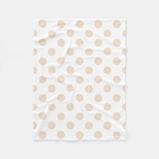 Couverture Polaire Pois bronzage (Devant)