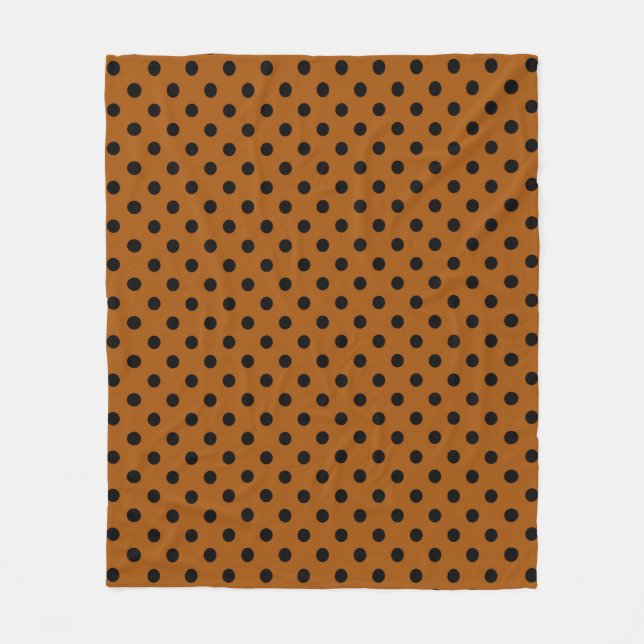 Couverture Polaire Pois Brown et noirs (Devant)
