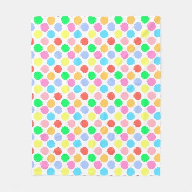Couverture Polaire Pois coloré (Devant)