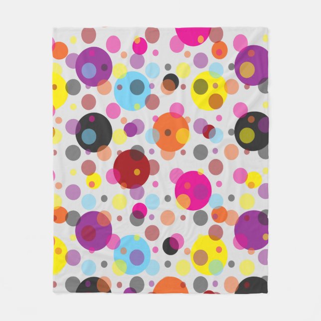 Couverture Polaire Pois coloré (Devant)