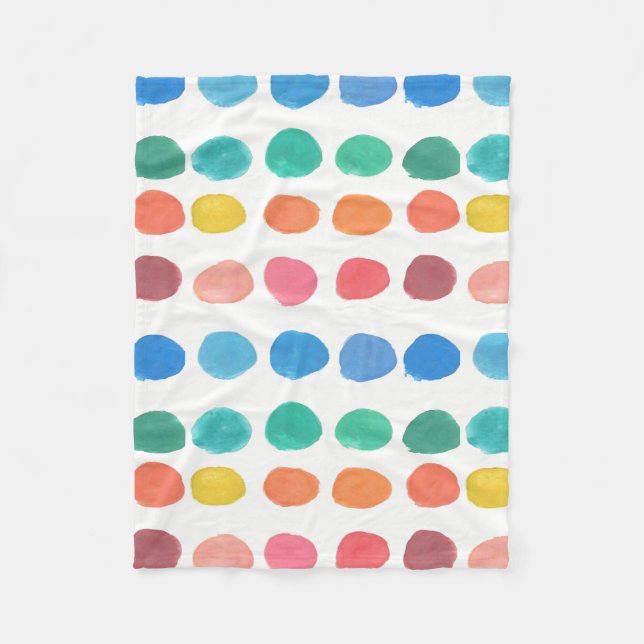 Couverture Polaire Pois d'échantillons de couleurs de l'artiste (Devant)