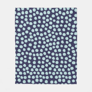 Couverture Polaire Pois malin, motif à l'encre tendance.