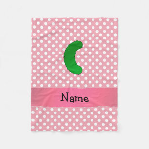 Couverture Polaire Pois nommé personnalisé de rose de conserves au
