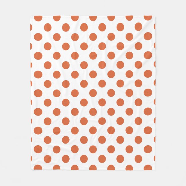 Couverture Polaire Pois orange brûlés (Devant)