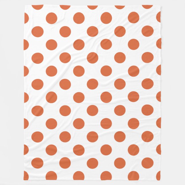 Couverture Polaire Pois orange brûlés (Devant)