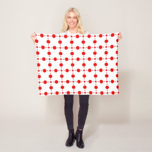 Couverture Polaire Pois rouges, Motif à points polka, points, pointil