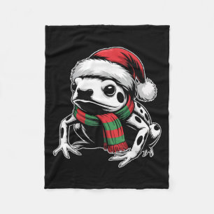 Couverture Polaire Poison Dart Frog Xmas Santa Hat Écharpe Noël Co