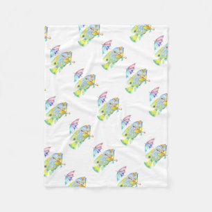 Couverture Polaire Poisson avec parapluie