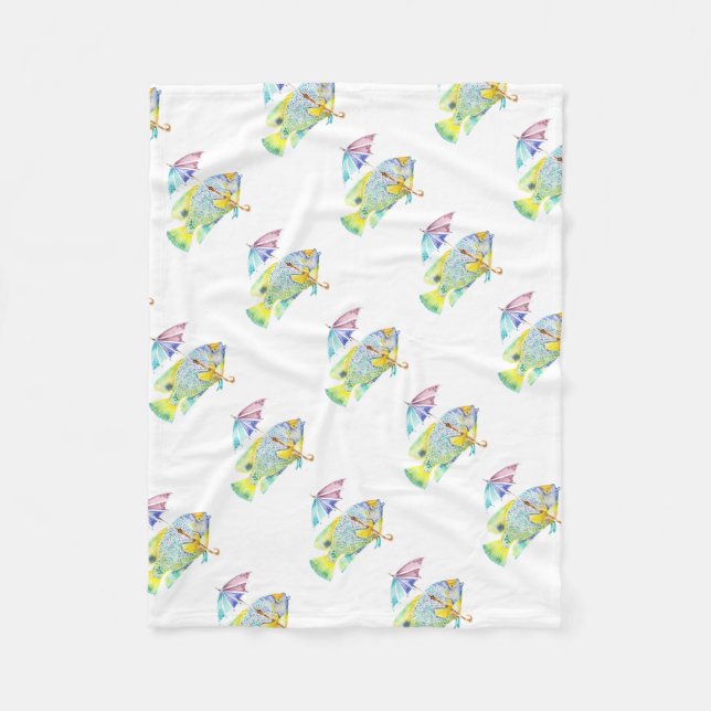Couverture Polaire Poisson avec parapluie (Devant)