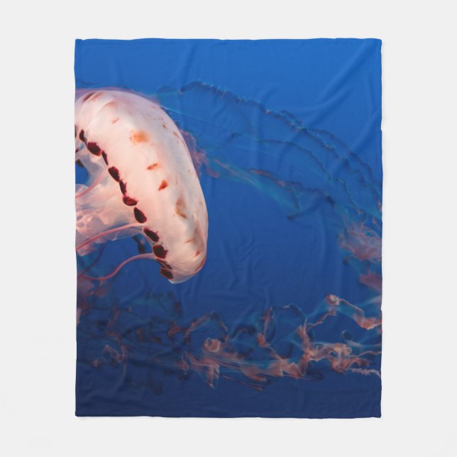 COUVERTURE POLAIRE POISSON BLANC ET ORANGE (Devant)