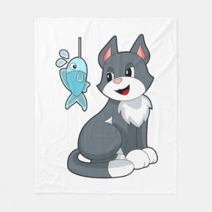 Couverture Polaire Poisson de chat
