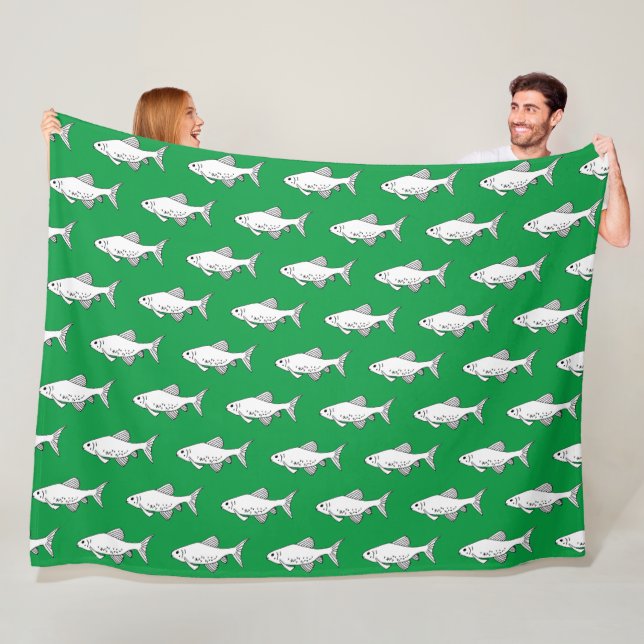 Couverture Polaire Poisson mignon de Minnow vert (En situation)