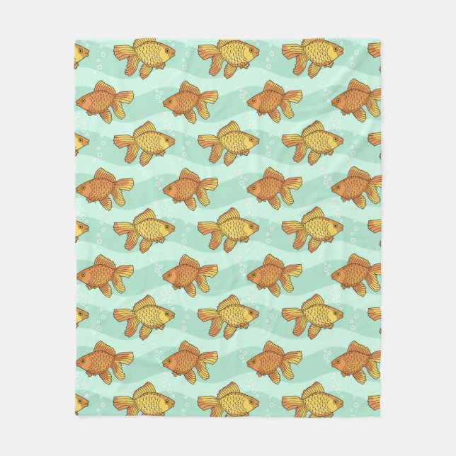 Couverture Polaire Poisson-motif (Devant)