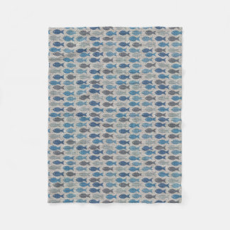 Couverture Polaire Poissons de toile