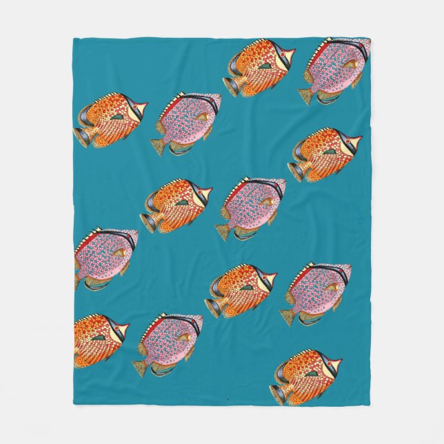 Couverture Polaire Poissons tropicaux (Devant)