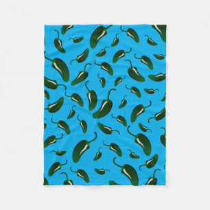 Couverture Polaire Poivrons de jalapeno de bleu de ciel