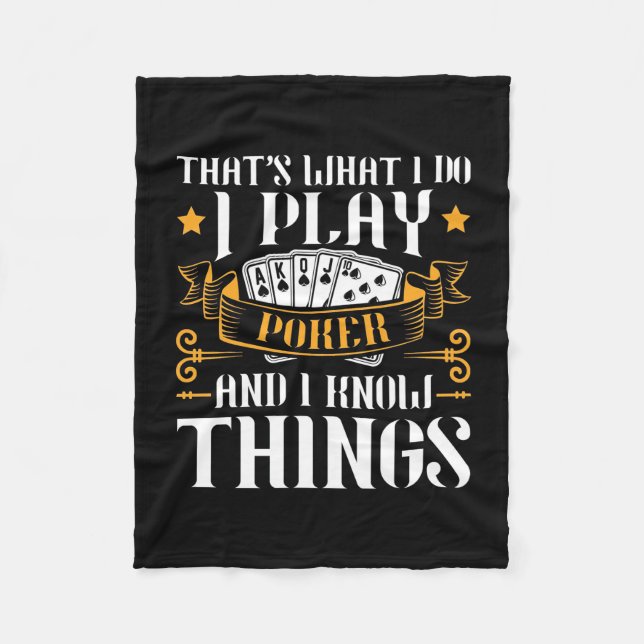 Couverture Polaire Poker C'Est Ce Que Je Joue (Devant)