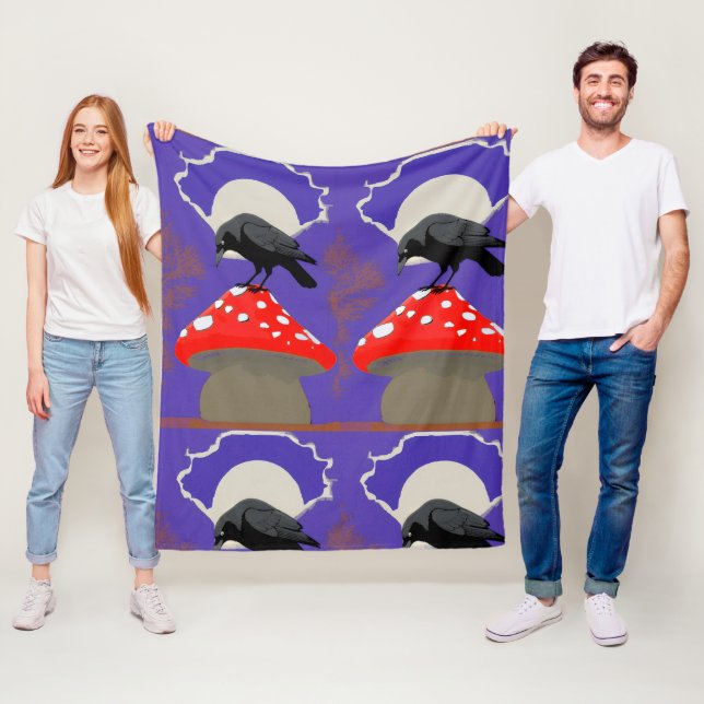 Couverture Polaire Polaire Corbeau Mystique (En situation)