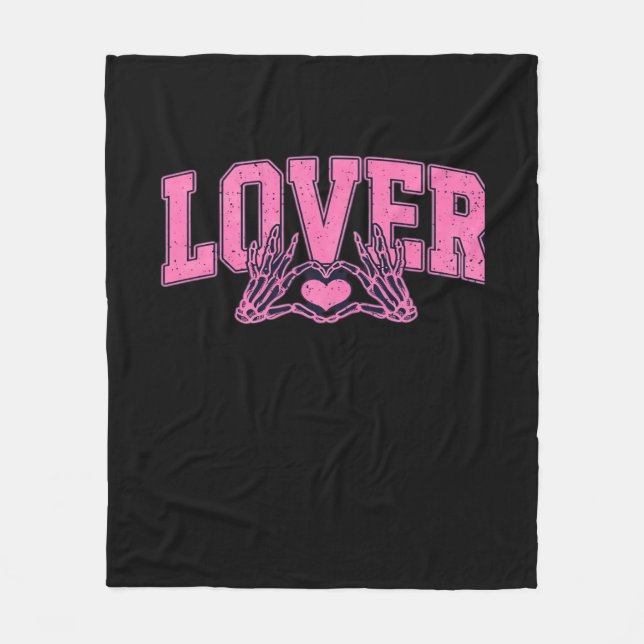 Couverture Polaire Police Avec Squelette Mains Classique (Devant)