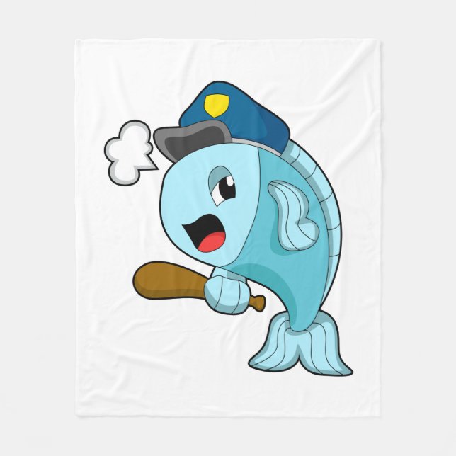 Couverture Polaire Police des poissons casquette de police (Devant)