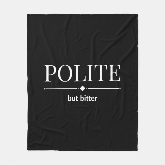 Couverture Polaire Polis, Mais Amer, Sarcastique (Devant)