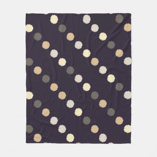 Couverture Polaire Polka dot seamless pattern. Scribble texture. Text (Devant)