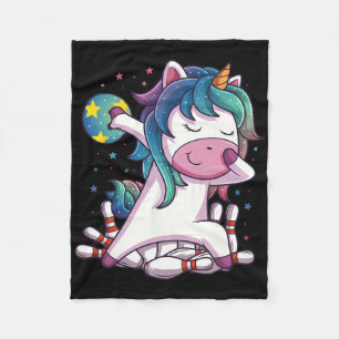 Couverture Polaire Polka Dot Unicorn Bowling Anniversaire cadeau pour