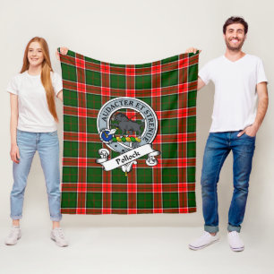 Couverture Polaire Pollock Clan Badge Tartan Plaid