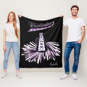 Couverture Polaire Pom-pom girl 💖 - Parties scintillant violette e
