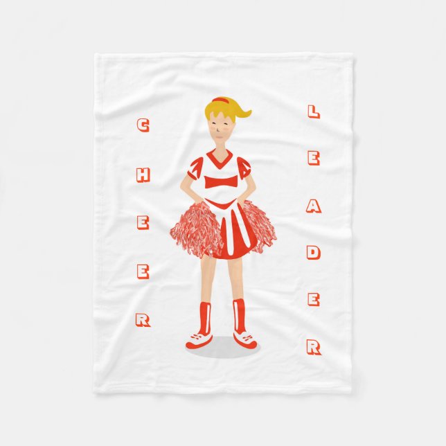Couverture Polaire Pom-pom girl rouge (Devant)