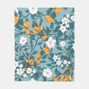 Couverture Polaire Pomme Florale : Motif en floraison Motif.
