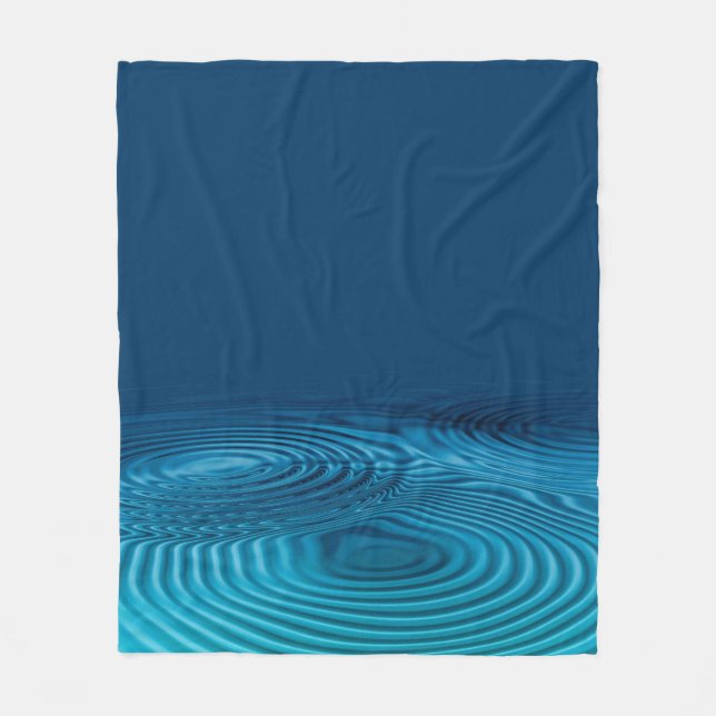 Couverture Polaire Pommes bleu Aqua (Devant)