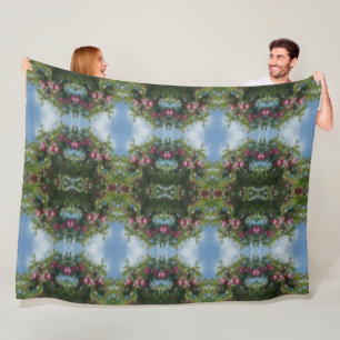 Couverture Polaire Pommes rouges sur la peinture de l'arbre Abstrait