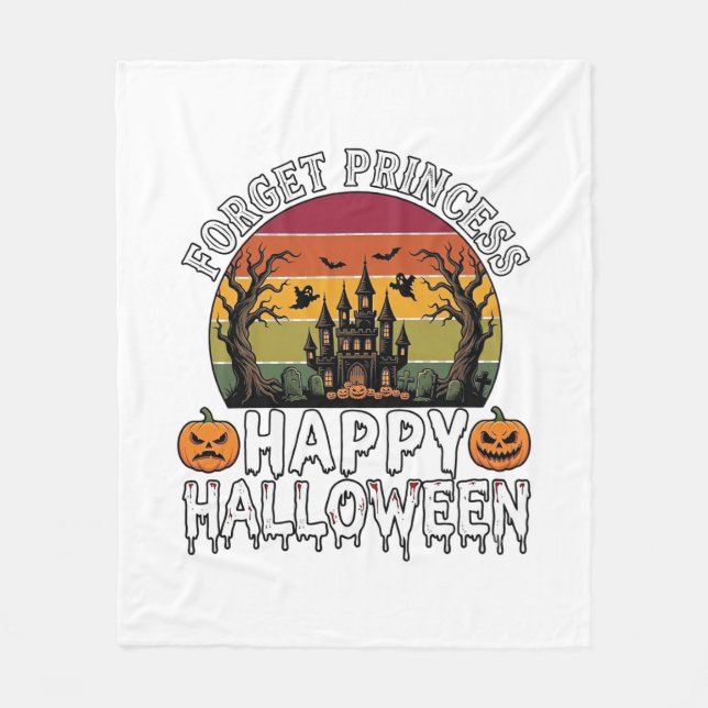 Couverture Polaire Pompe Forget Princess Happy Halloween Haunted Hous (Devant)