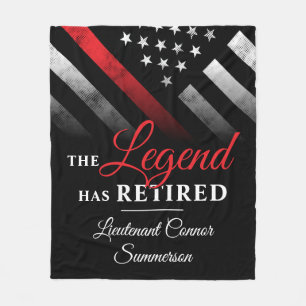 Couverture Polaire Pompier à la retraite pompier Ligne rouge