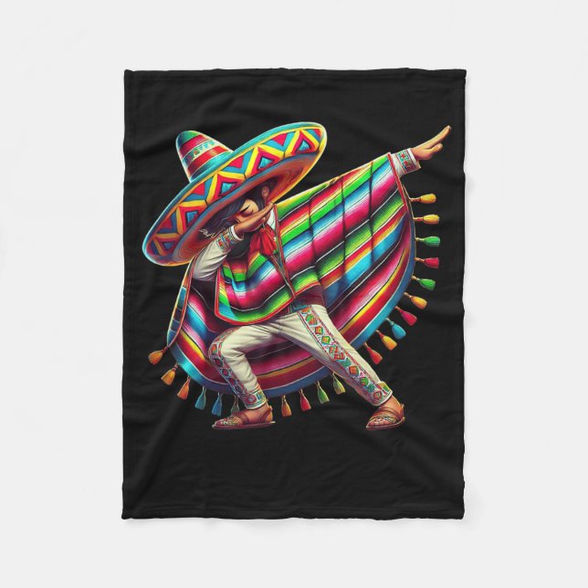 Couverture Polaire Poncho Cinco De Mayo Dab Fiesta Bo (Devant)