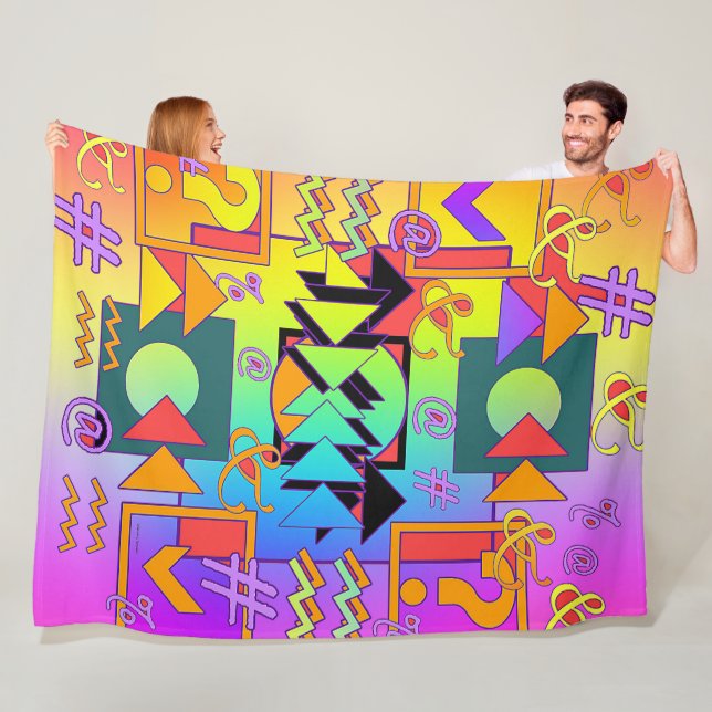 Couverture Polaire Ponctuation et symboles arc-en-ciel (En situation)
