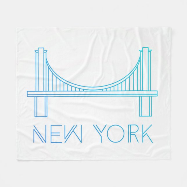 Couverture Polaire Pont de Brooklyn | New York City (Devant (Horizontal))