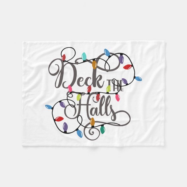 Couverture Polaire pont des halls lumières de Noël (Devant (Horizontal))