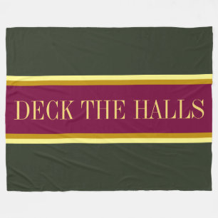 Couverture Polaire PONT HALLS Amusants Bourgogne Rouge Vert Stripes
