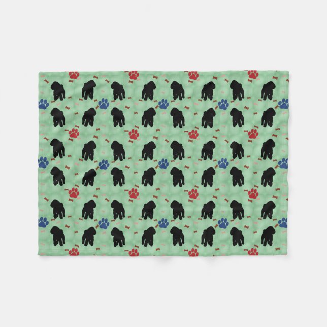 Couverture Polaire Poodle d'ombre (Devant (Horizontal))
