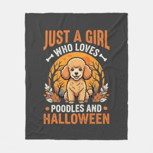 Couverture Polaire Poodles Halloween Fille Conception Amoureux de Chi