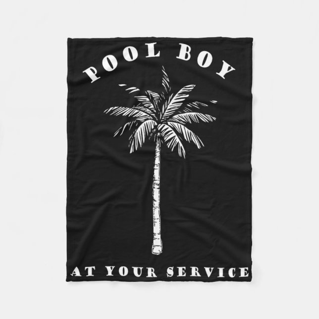Couverture Polaire Pool Boy À Votre Service Coconut Tree Fun Hallowee (Devant)