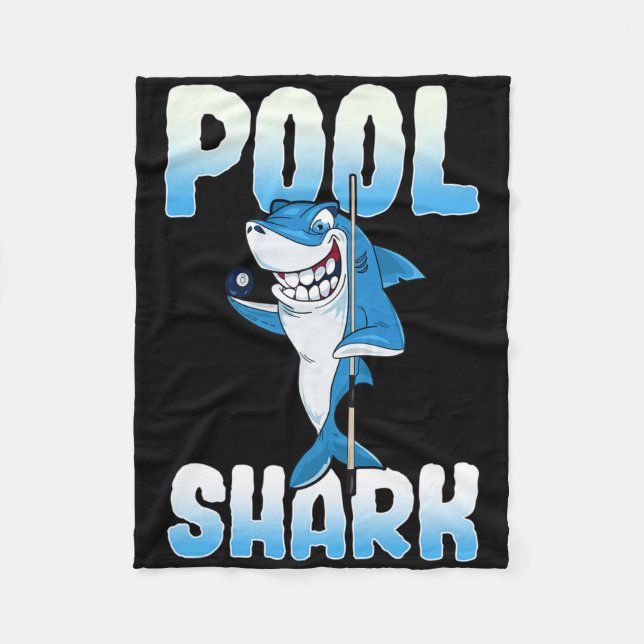 Couverture Polaire Pool Shark Funny Pool Billard Joueur (Devant)