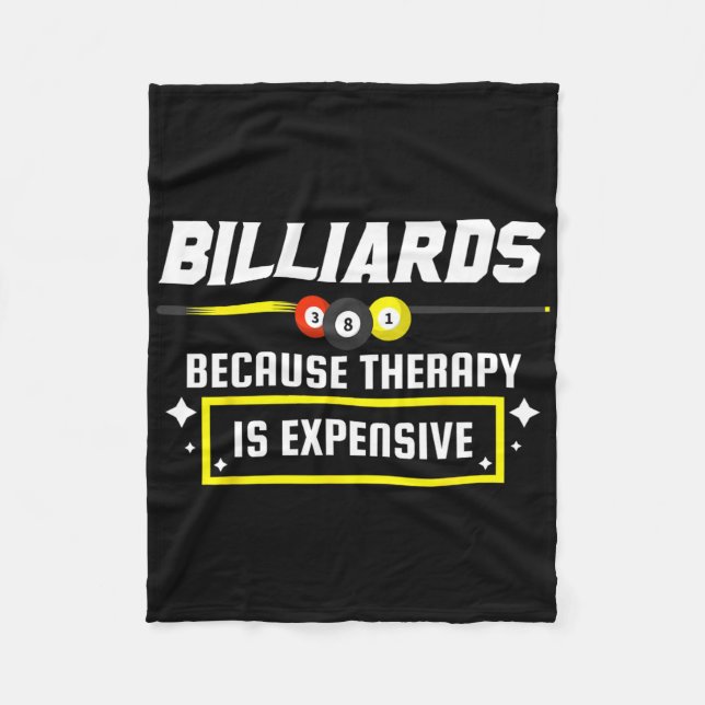 Couverture Polaire Pool Shark Pool Joueur Billard Billard Parce Que (Devant)