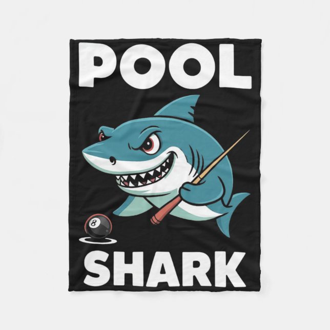 Couverture Polaire Pool Shark Snooker Joueur Funny Billard (Devant)