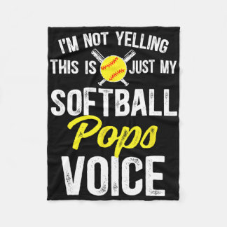 Couverture Polaire Pops de softball Voix Pops d'un joueur de softball