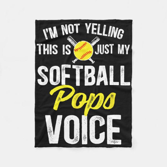 Couverture Polaire Pops de softball Voix Pops d'un joueur de softball (Devant)