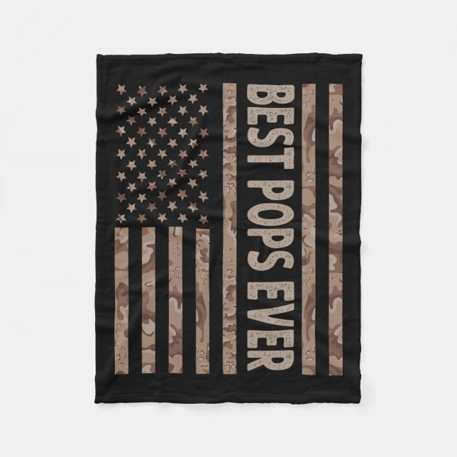 Couverture Polaire Pops Ever Us Drapeau Américain Funny Grand-Père39s (Devant)