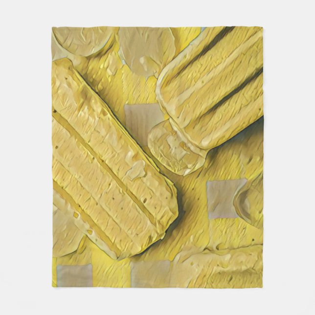 Couverture Polaire popsicle à cône de crème glacée jaune (Devant)